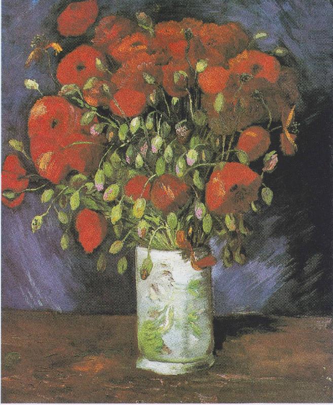 Vincent Van Gogh Vase with Red Poppies Sweden oil painting art